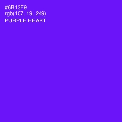 #6B13F9 - Purple Heart Color Image